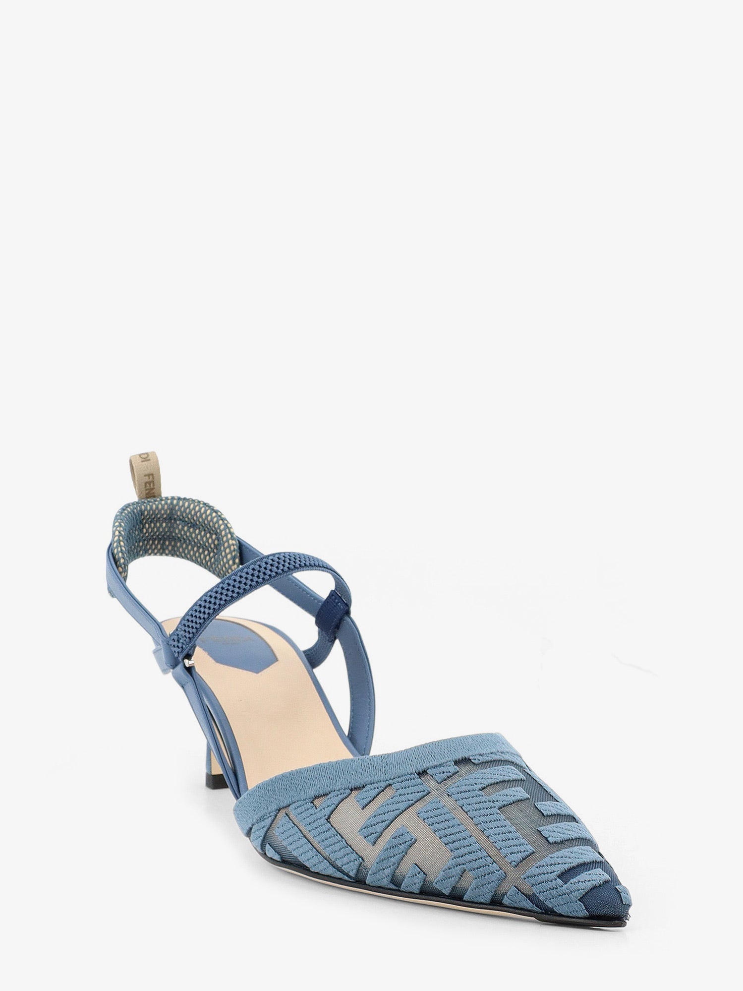Fendi Colibri mesh pump with FF embroidery, view 2
