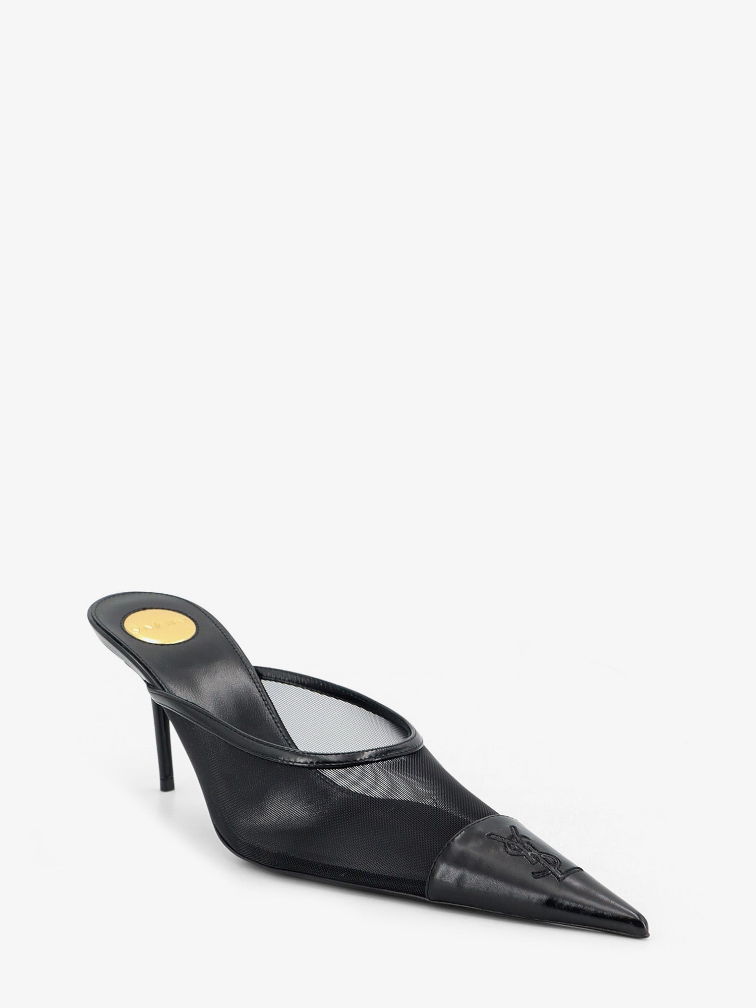 Saint Laurent Renée mesh pump with Cassandre toe, view 2