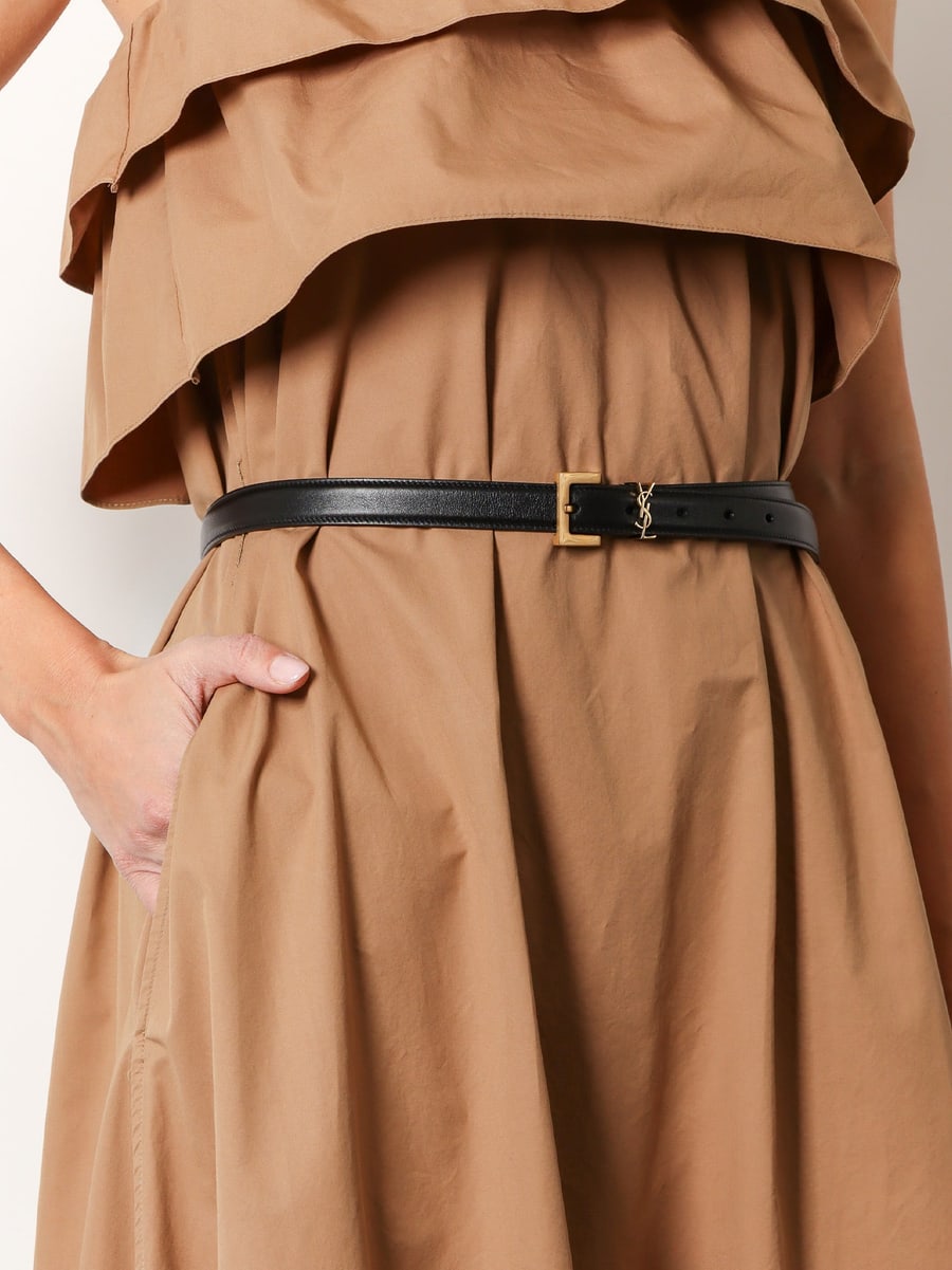 Saint Laurent Cassandre leather belt, view 2