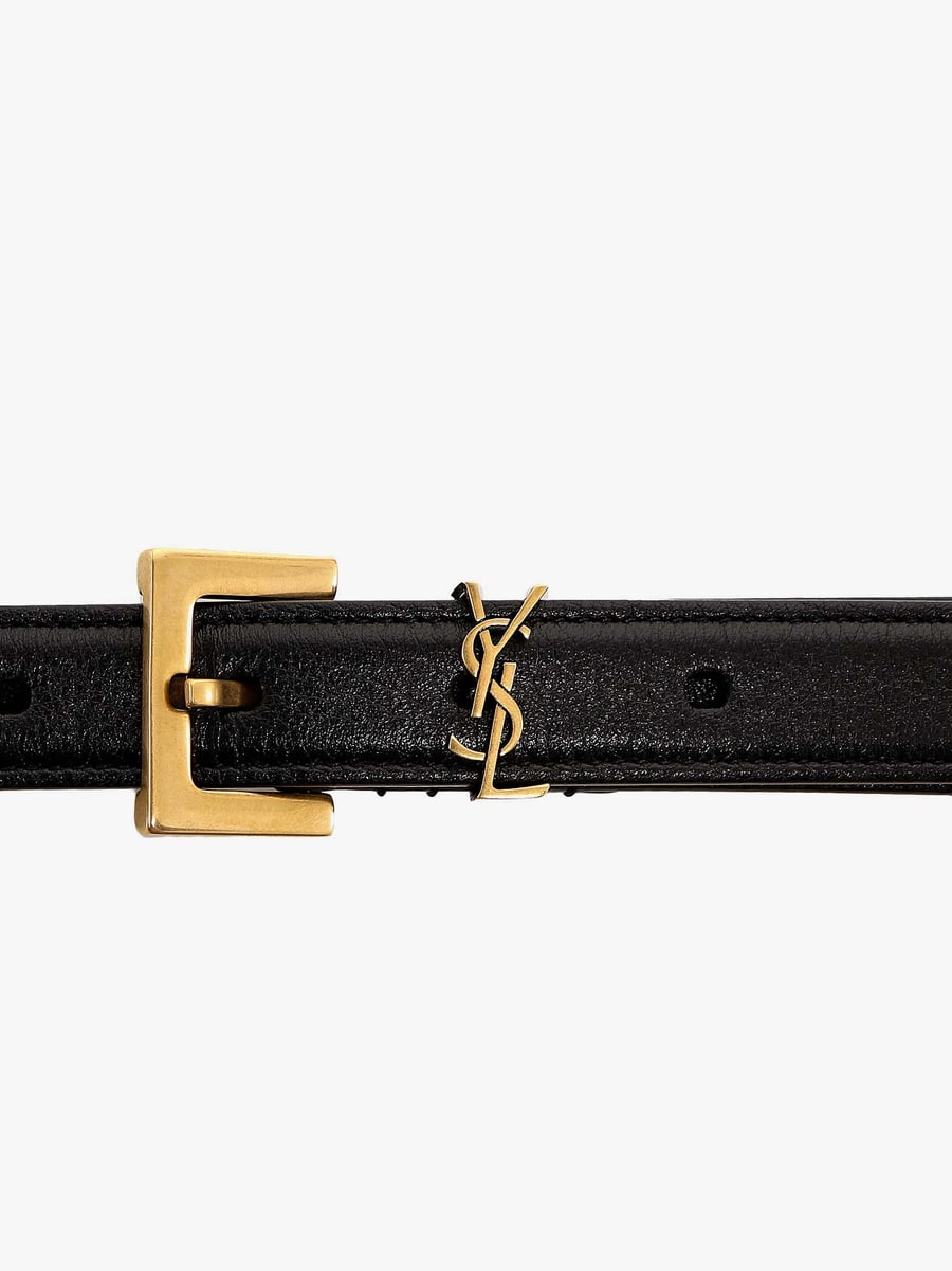 Saint Laurent Cassandre leather belt, view 3