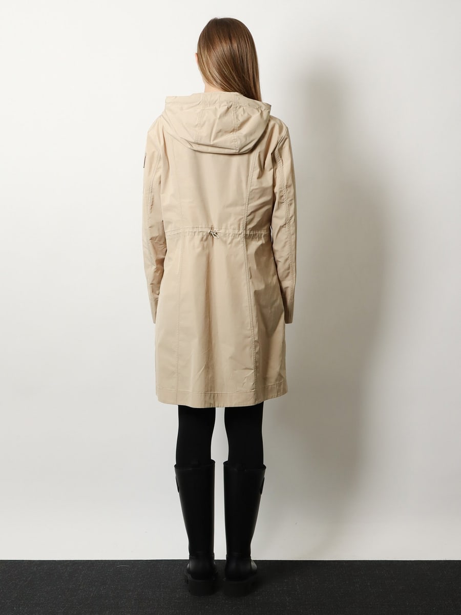 Moncler Laerte cotton blend long jacket, view 3