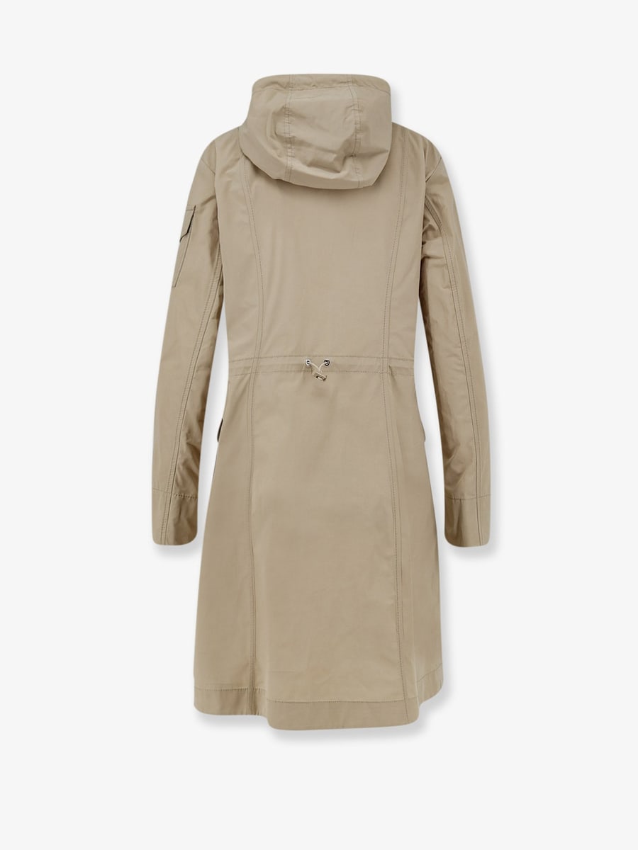 Moncler Laerte cotton blend long jacket, view 4