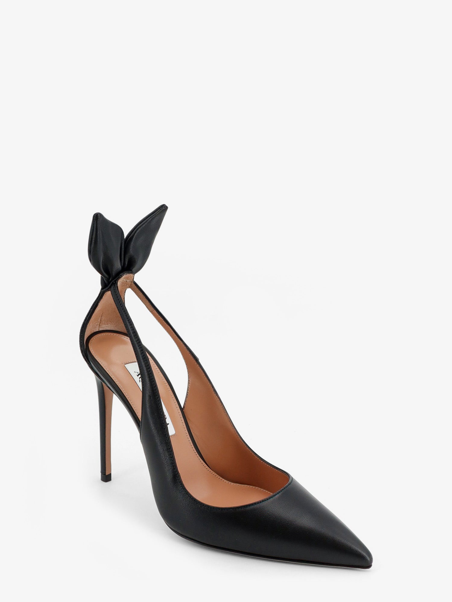 AQUAZZURA Bow Tie Leather Pumps, view 2