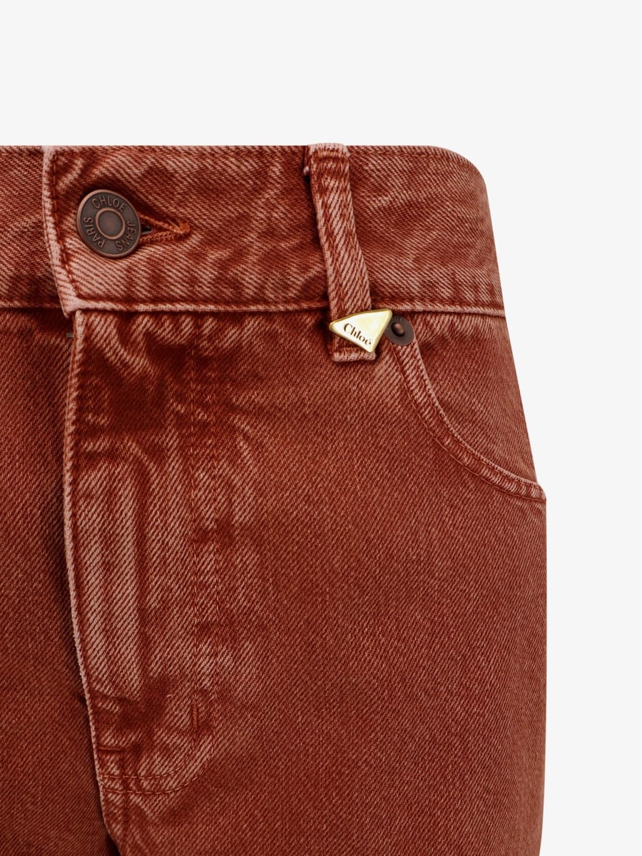 Chloé Colored denim trousers, view 3