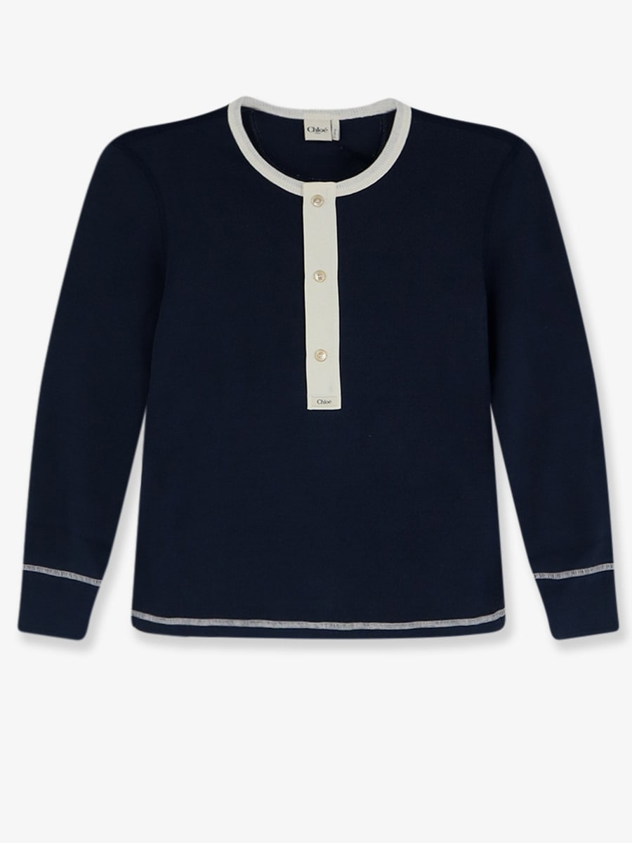 Chloé Cotton sweater with contrasting inserts