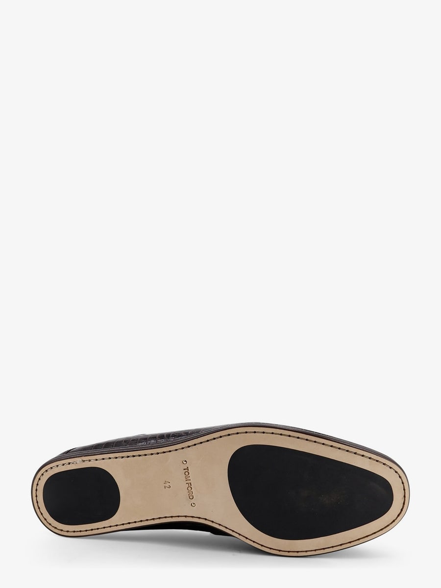 Tom Ford Crocodile-print leather loafers, view 4