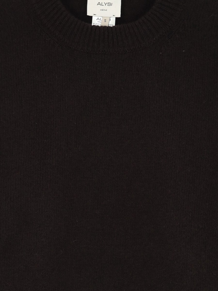 ALYSI Merino wool and cashmere blend sweater, view 3
