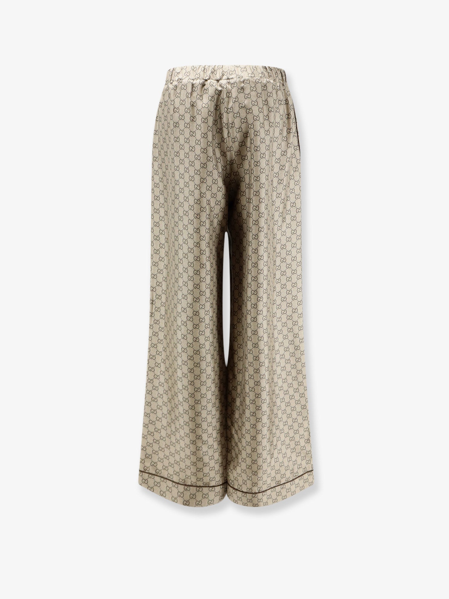 Gucci Silk trousers with all-over GG motif, view 2