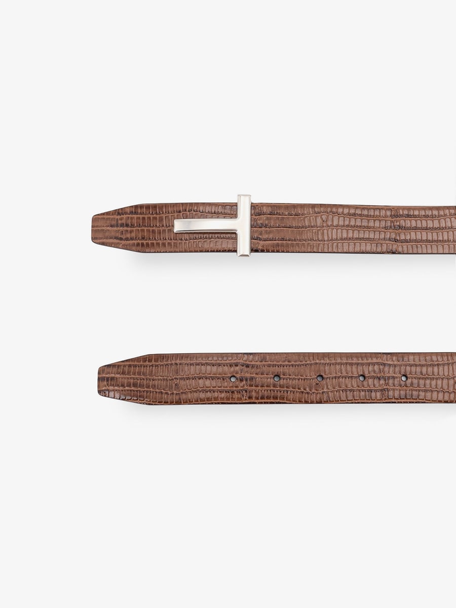 Tom Ford Crocodile-effect leather belt, view 2