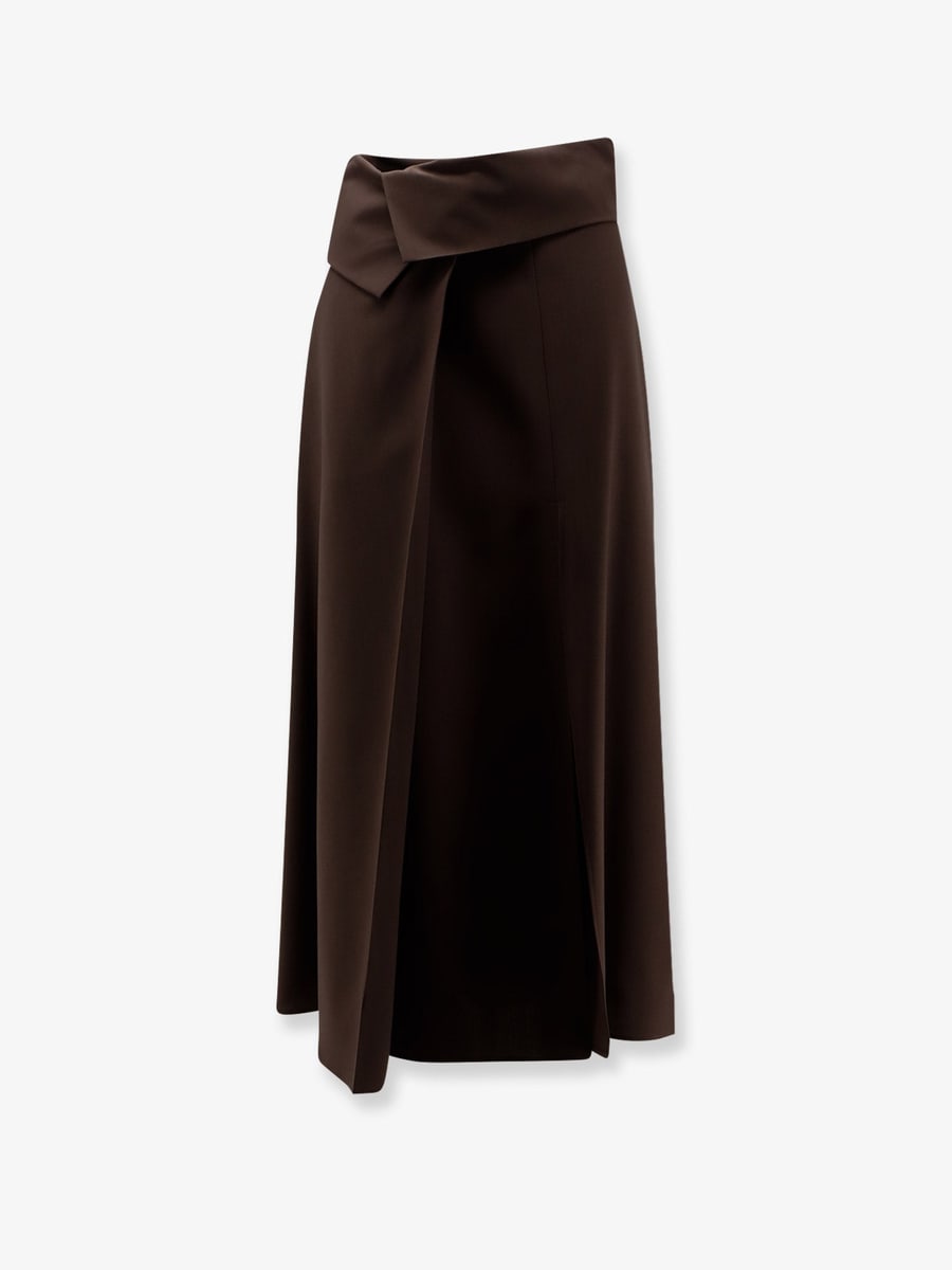 ALYSI Stretch virgin wool long skirt