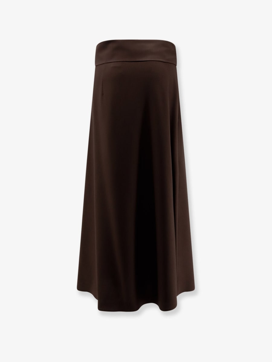 ALYSI Stretch virgin wool long skirt, view 2