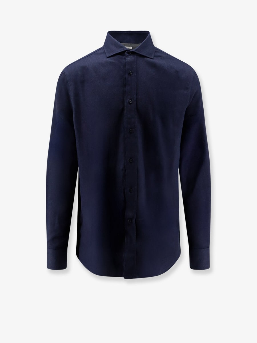 Brunello Cucinelli Cotton and lyocell shirt
