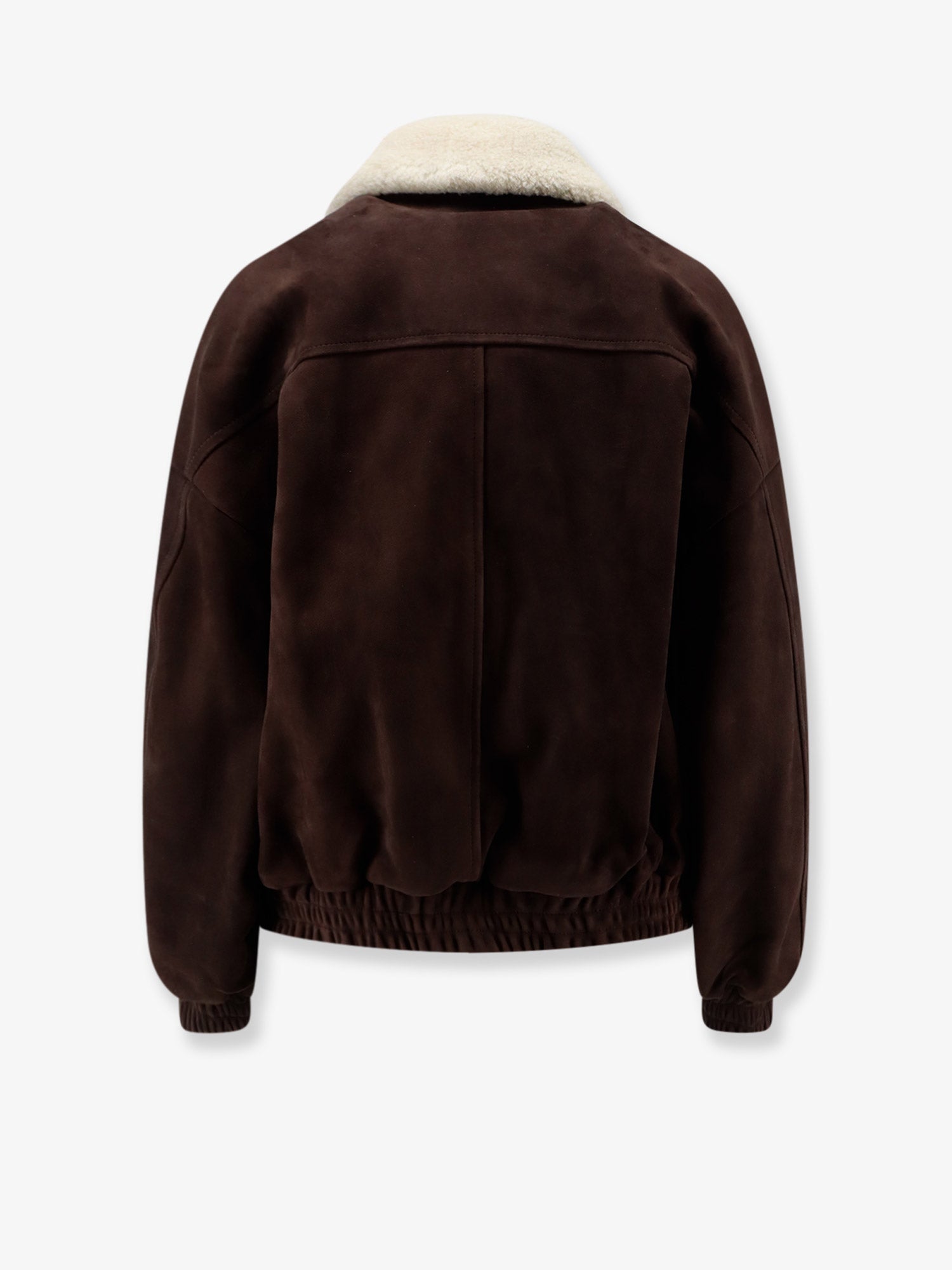 SEMICOUTURE Suede jacket with fur collar, view 2