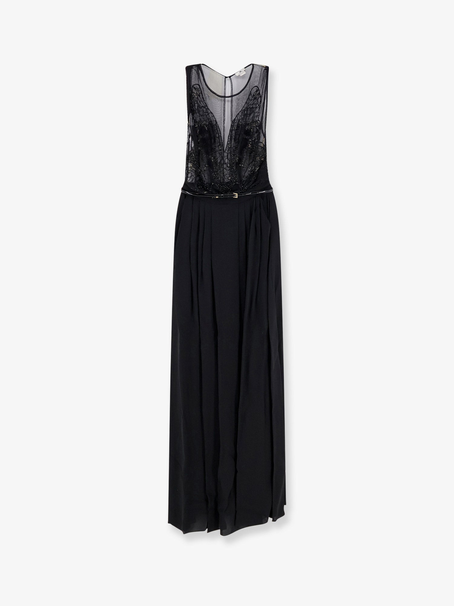 Elisabetta Franchi Red Carpet long dress with belt