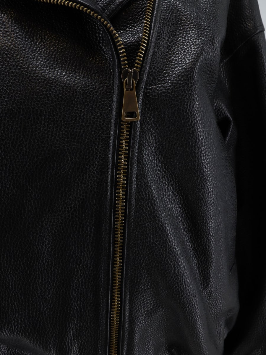 SEMICOUTURE Oversize textured leather jacket, view 3