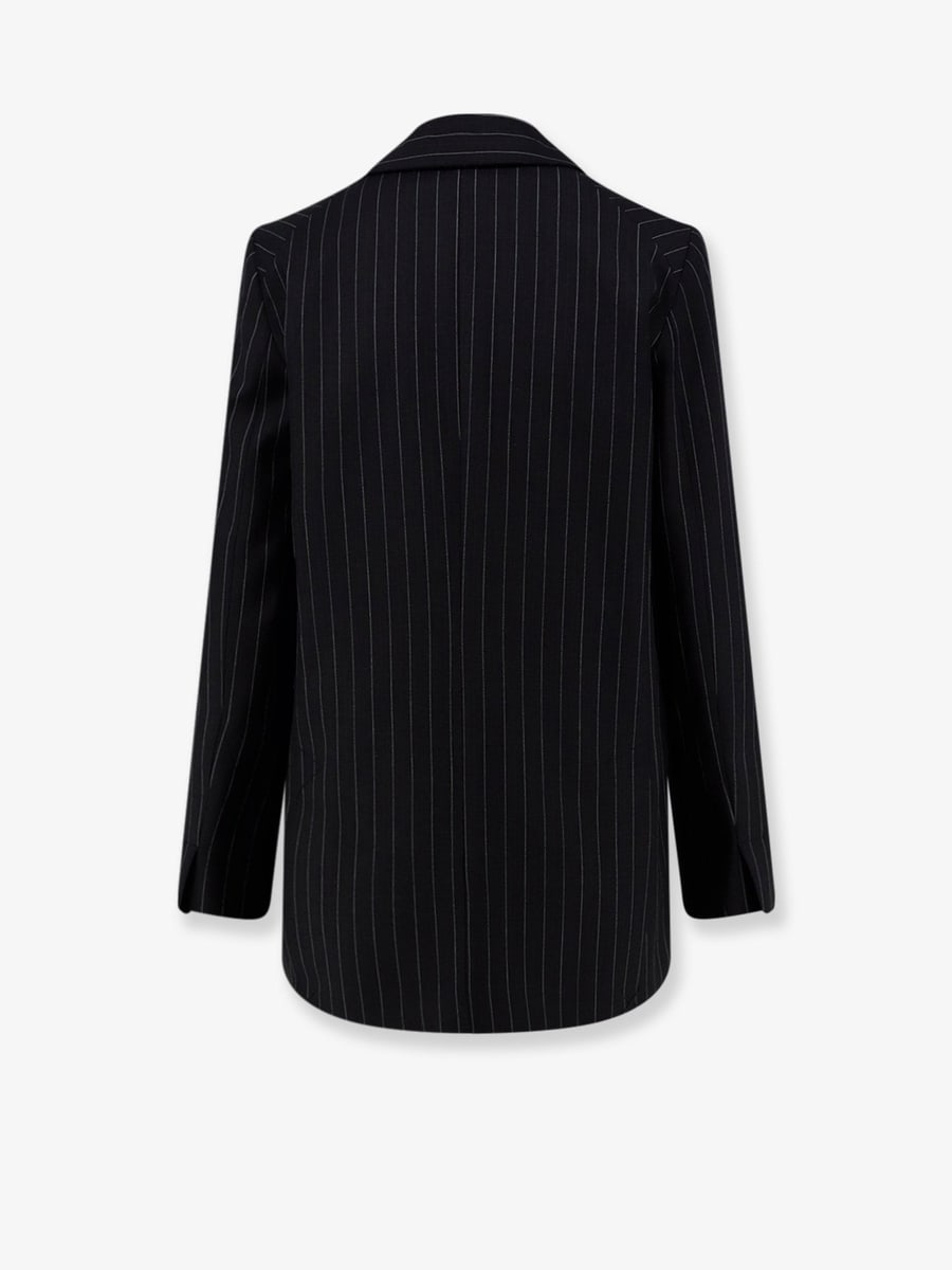 SEMICOUTURE Single-breasted virgin wool blend blazer, view 2