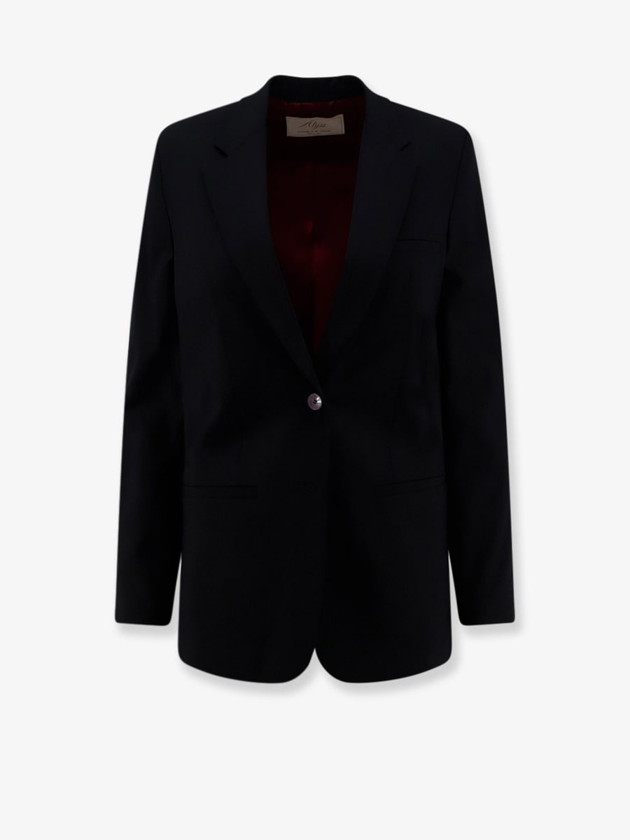 ALYSI Single-breasted stretch virgin wool blazer