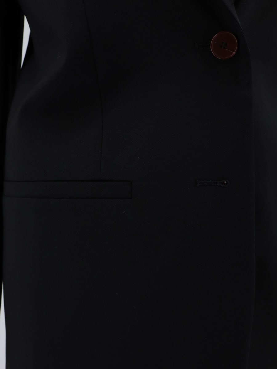 ALYSI Single-breasted stretch virgin wool blazer, view 3