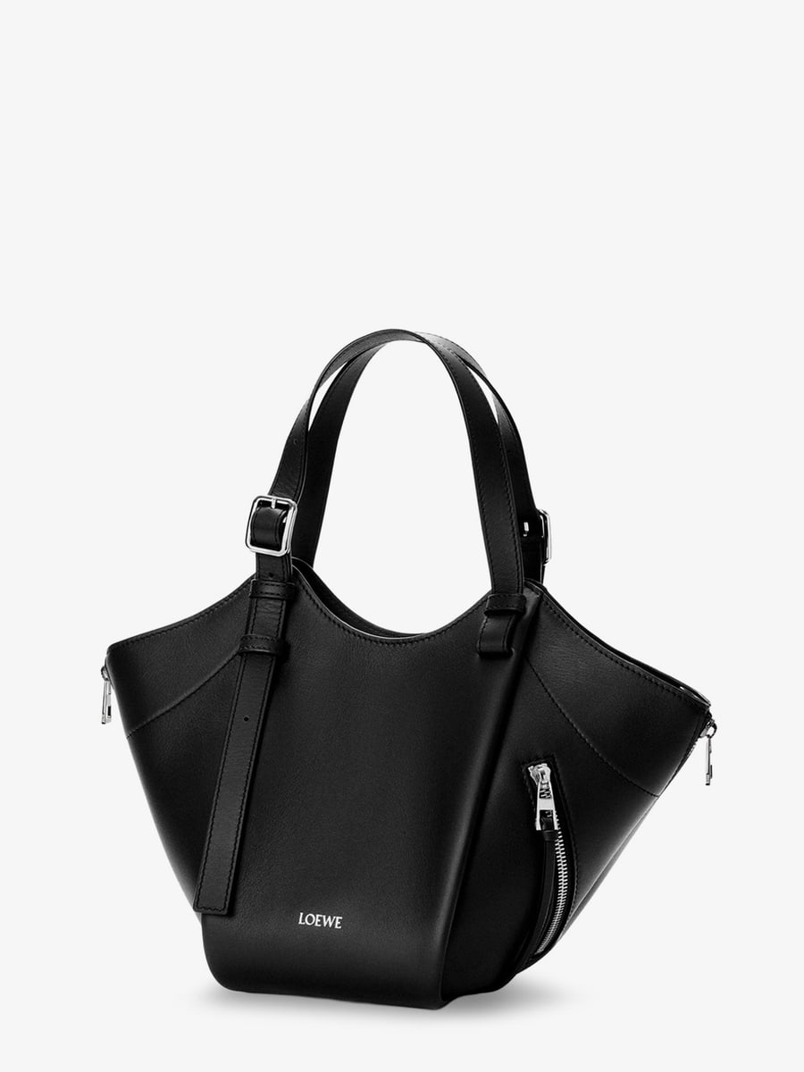 Loewe Hammock Flip leather handbag with front lettering logo, view 3
