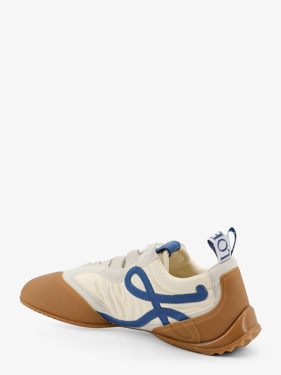 Loewe Grip nylon and suede sneakers with contrasting logo on the side, view 3