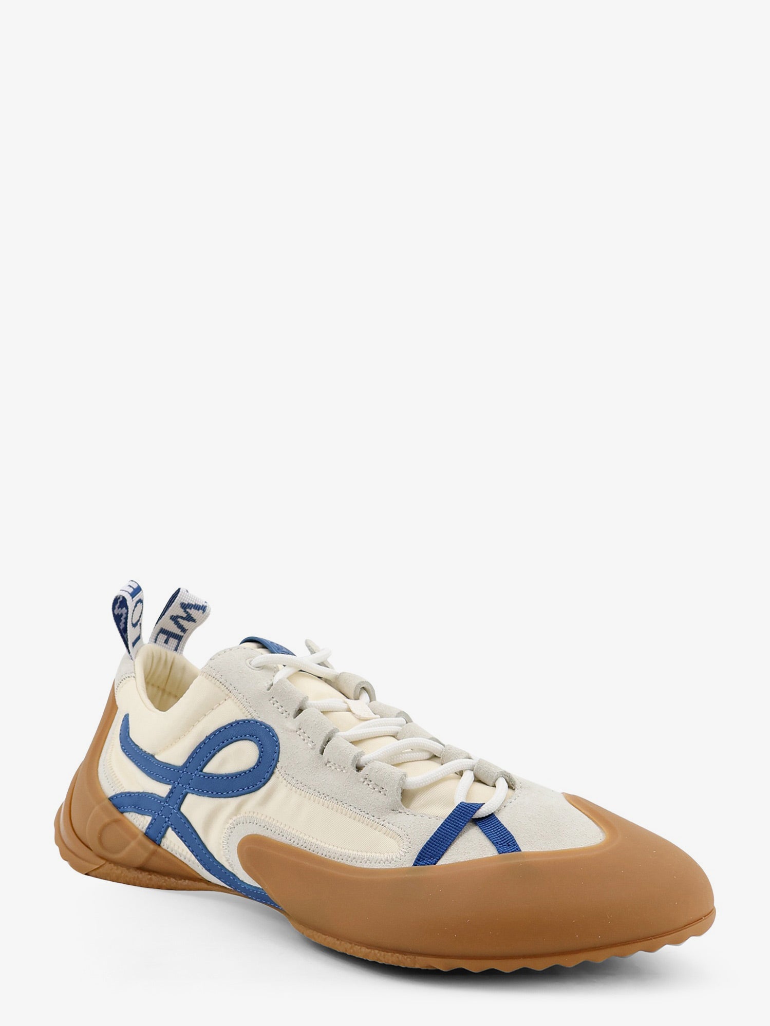 Loewe Grip nylon and suede sneakers with contrasting logo on the side, view 2