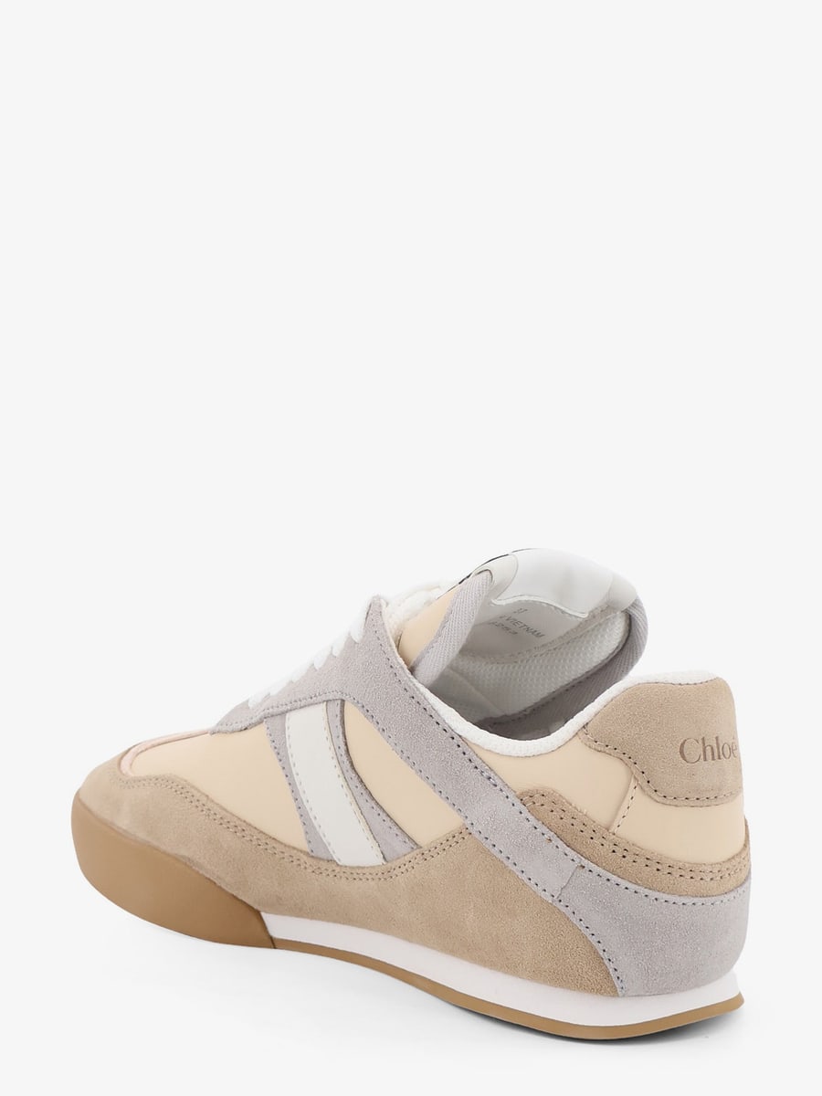 Chloé Kick suede sneakers with contrasting inserts, view 3