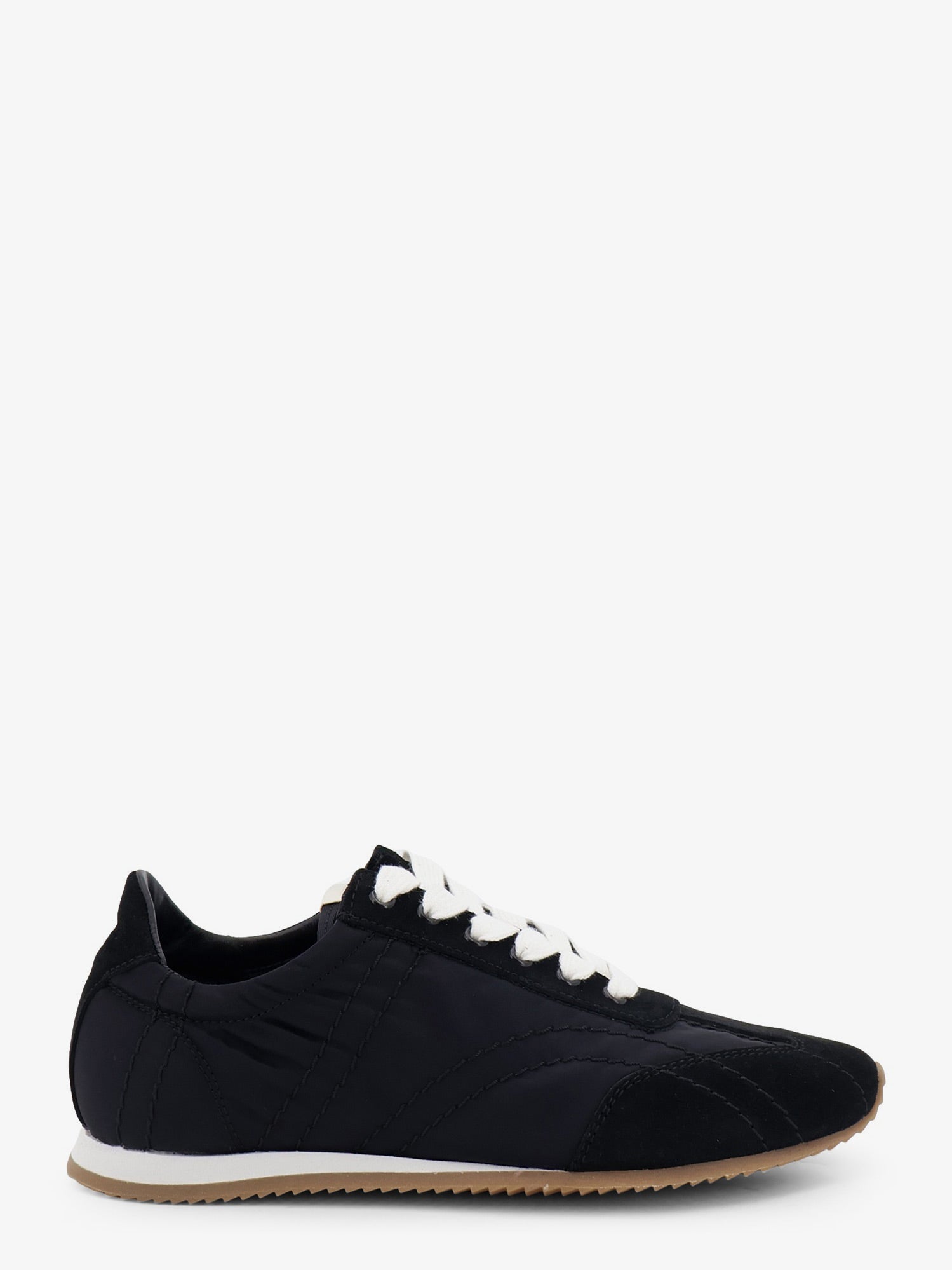 Toteme Nylon and suede sneakers with all-over stitching