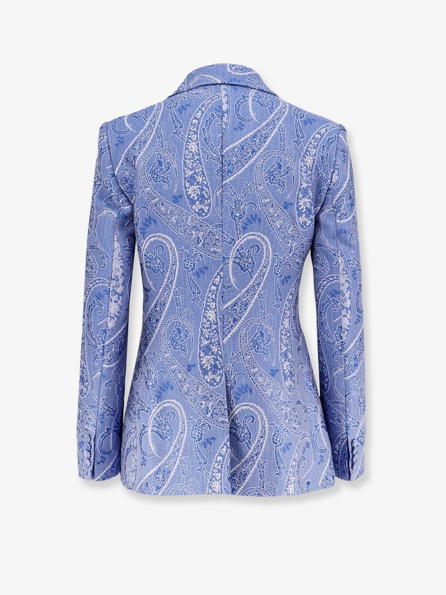 Etro Silk blend single-breasted blazer, view 2