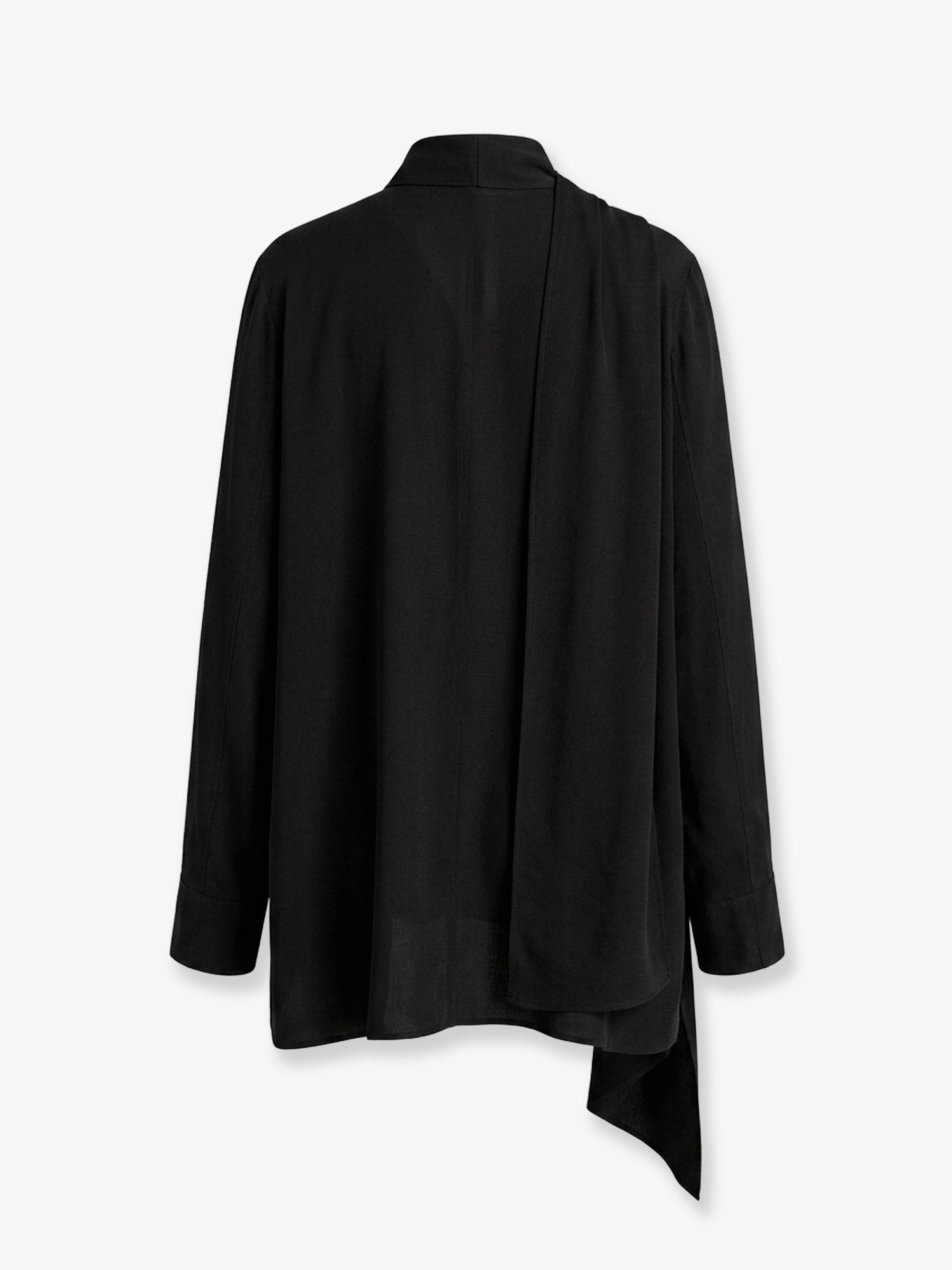 Toteme Viscose shirt with scarf detail, view 2