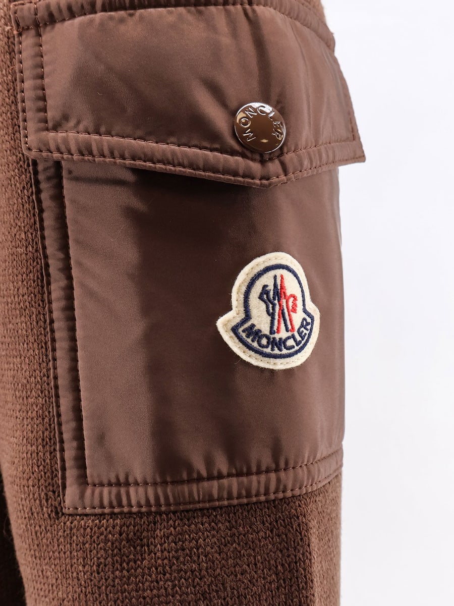 Moncler Virgin wool cardigan with Logo patch, view 3