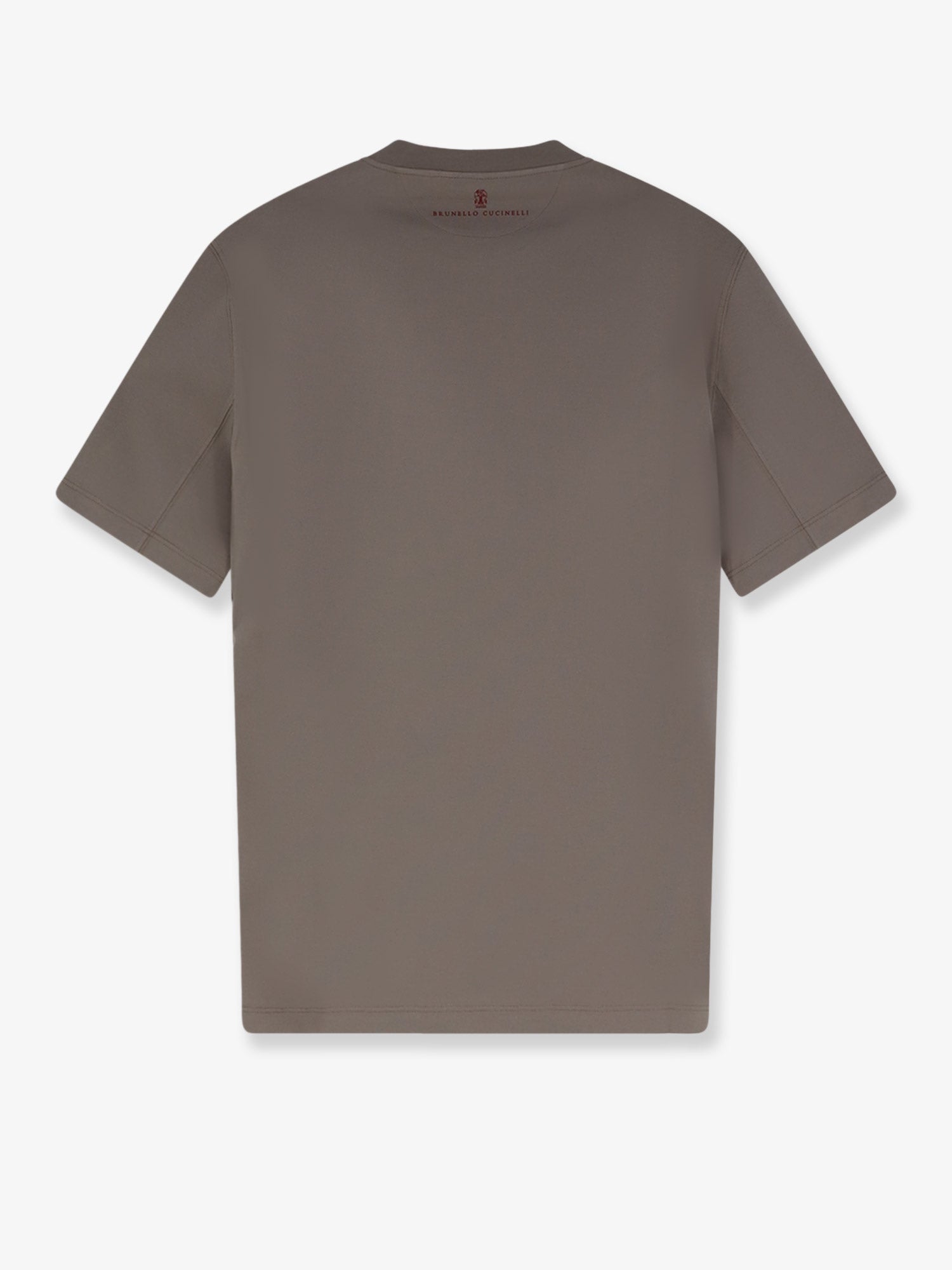 Brunello Cucinelli Cotton T-shirt with front embroidery, view 2