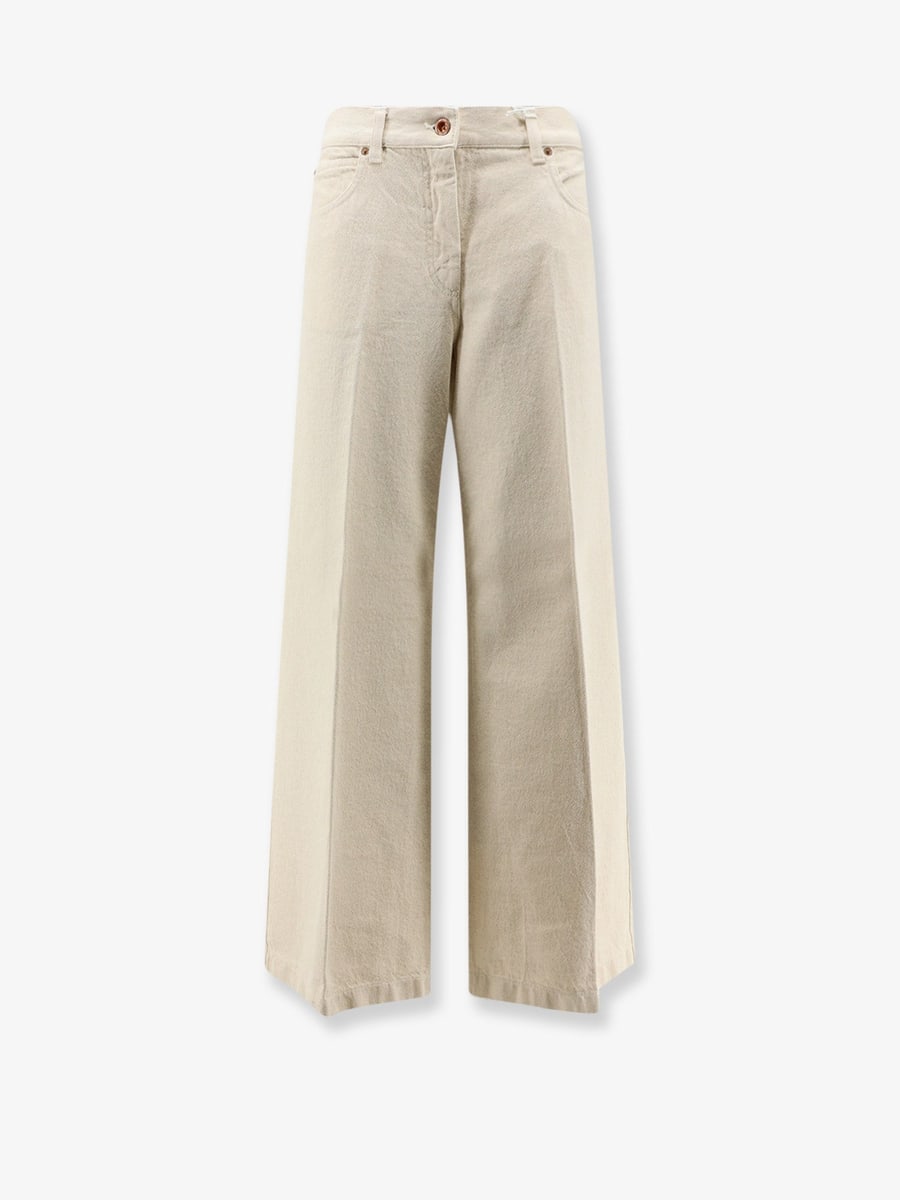 ASPESI Denim trousers with back logo patch