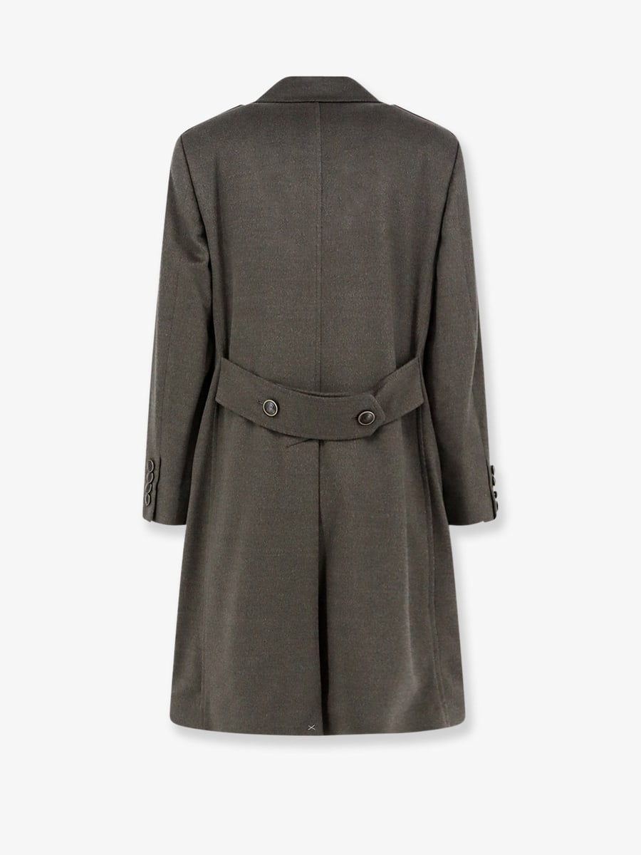 Brunello Cucinelli Double-breasted virgin wool coat, view 2