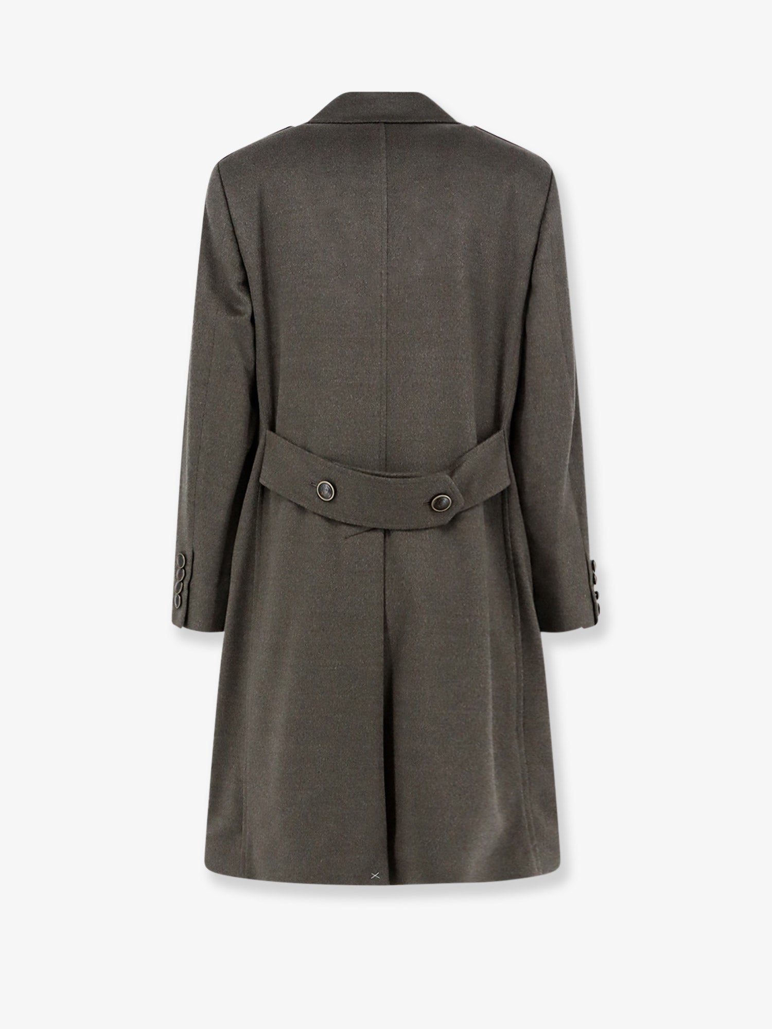 Brunello Cucinelli Double-breasted virgin wool coat, view 2