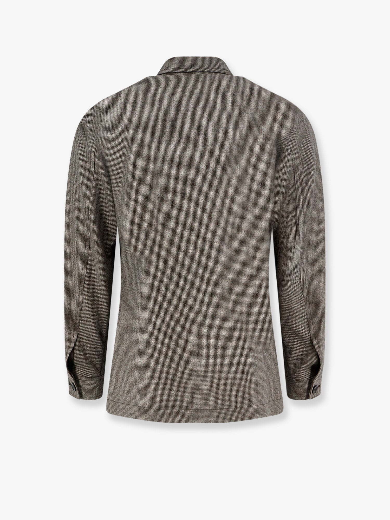 Tagliatore Calvin pied-de-poule virgin wool shirt/jacket, view 2