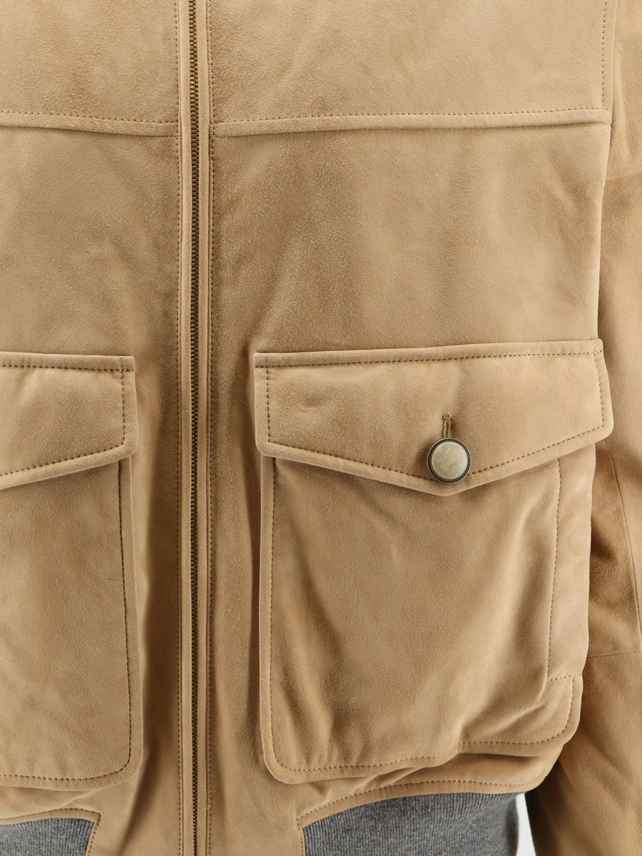 Brunello Cucinelli Padded suede jacket, view 3