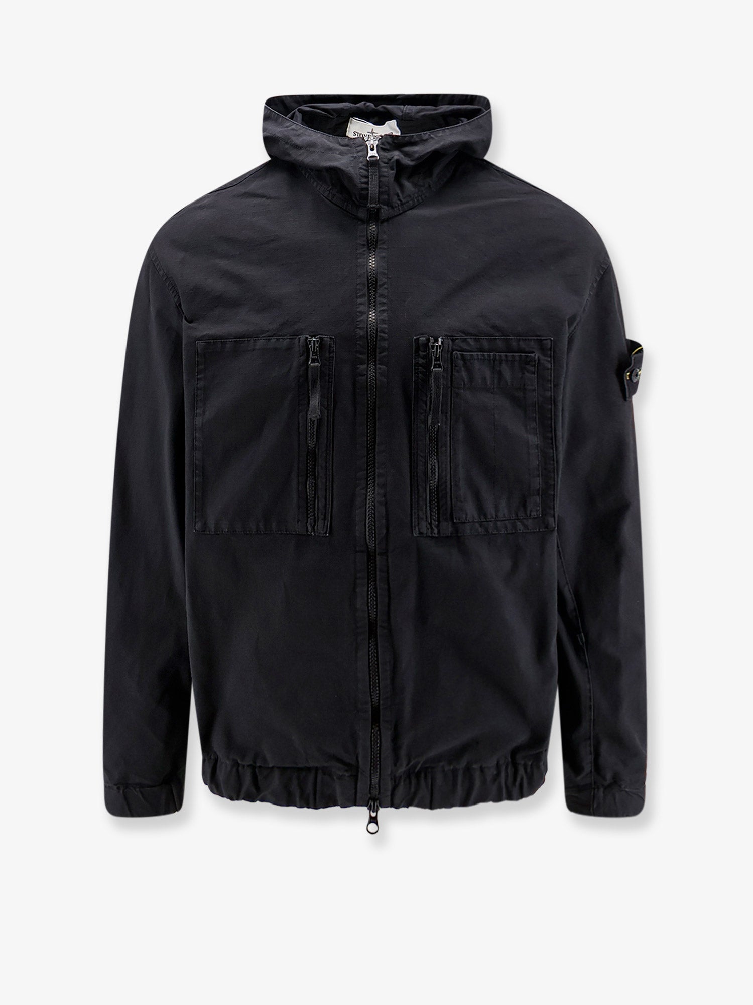 Stone Island Hooded organic cotton jacket