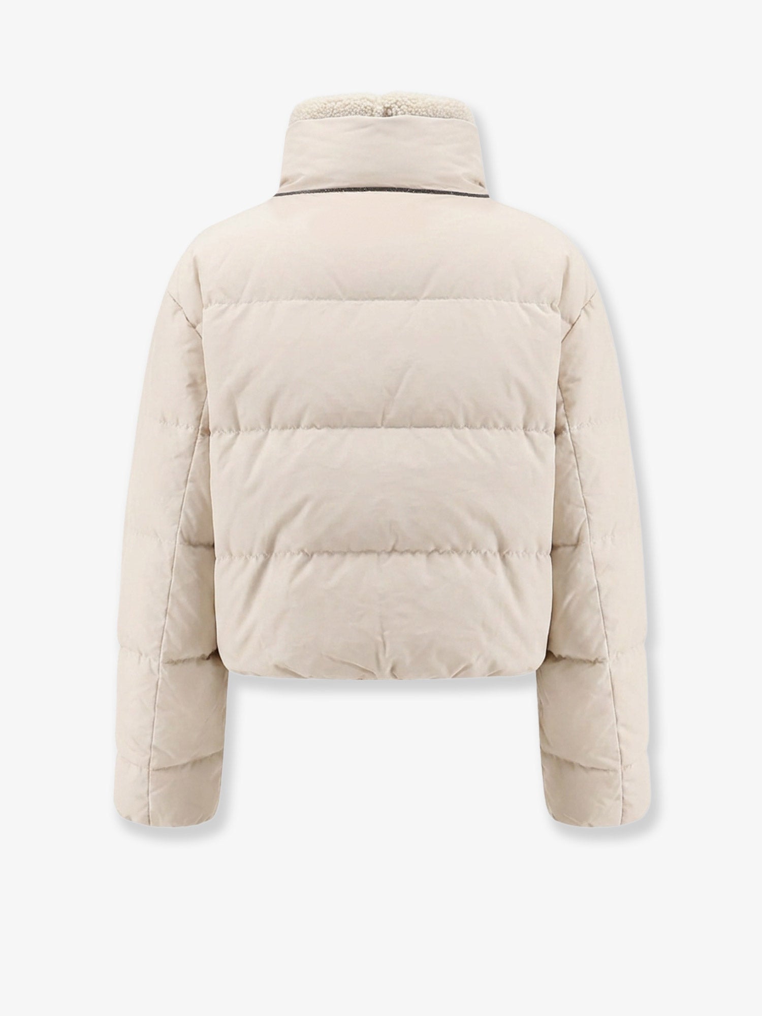 Brunello Cucinelli Down jacket with shearling collar, view 2
