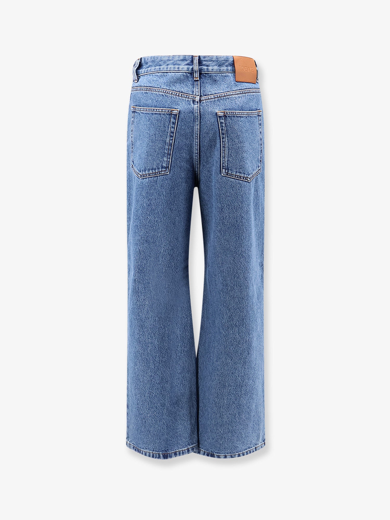 Loewe Anagram Baggy Jeans with embroidery on the front, view 2