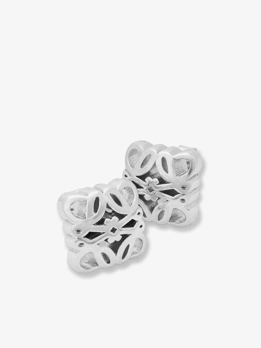 Loewe Anagram Bombé sterling silver earrings, view 2