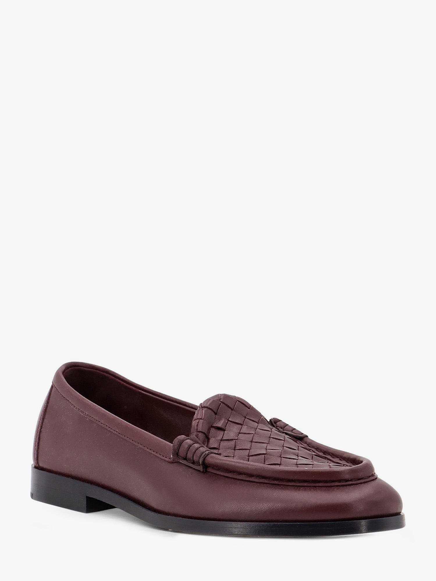 Bottega Veneta Silenzio leather loafers with Intrecciato pattern, view 2