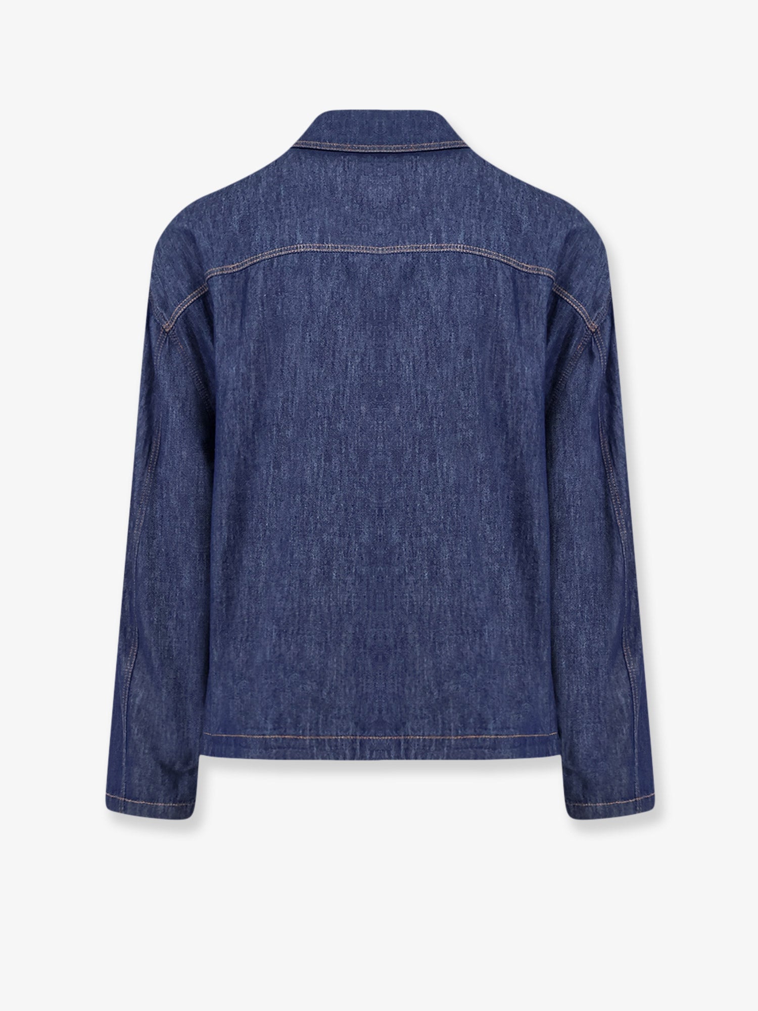Loewe Blue denim jacket with embroidered Anagram logo, view 2