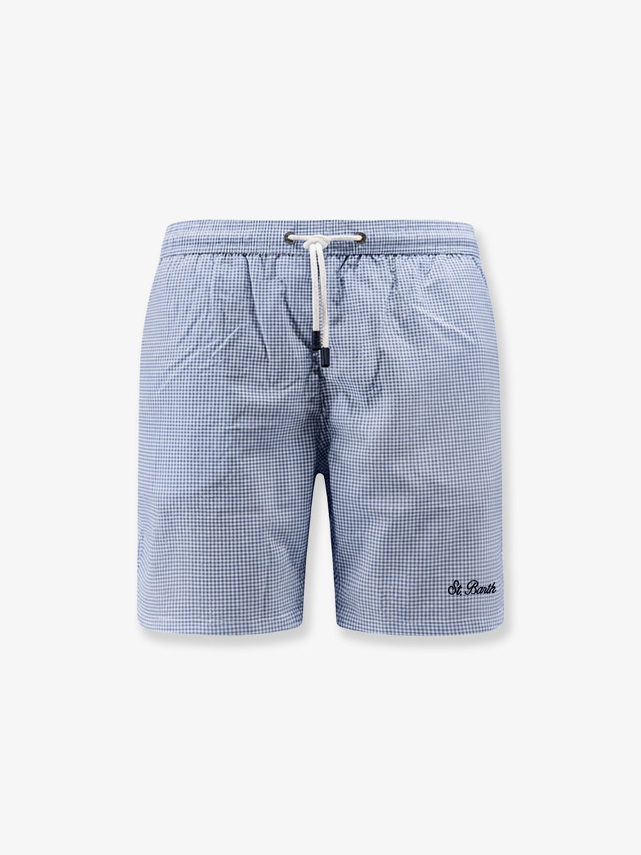 MC2 SAINT BARTH Nylon swim shorts with micro pattern