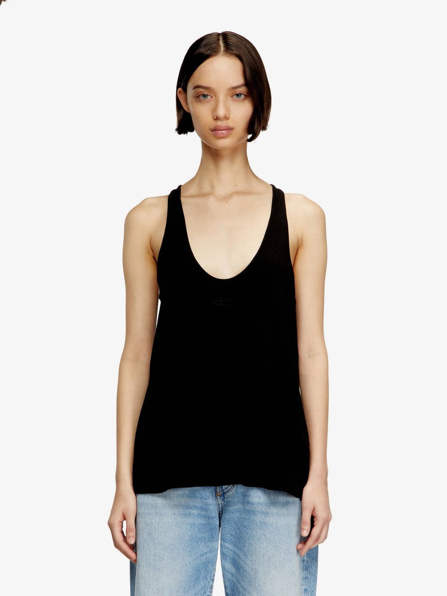 Diesel Ribbed cotton tank top, view 3