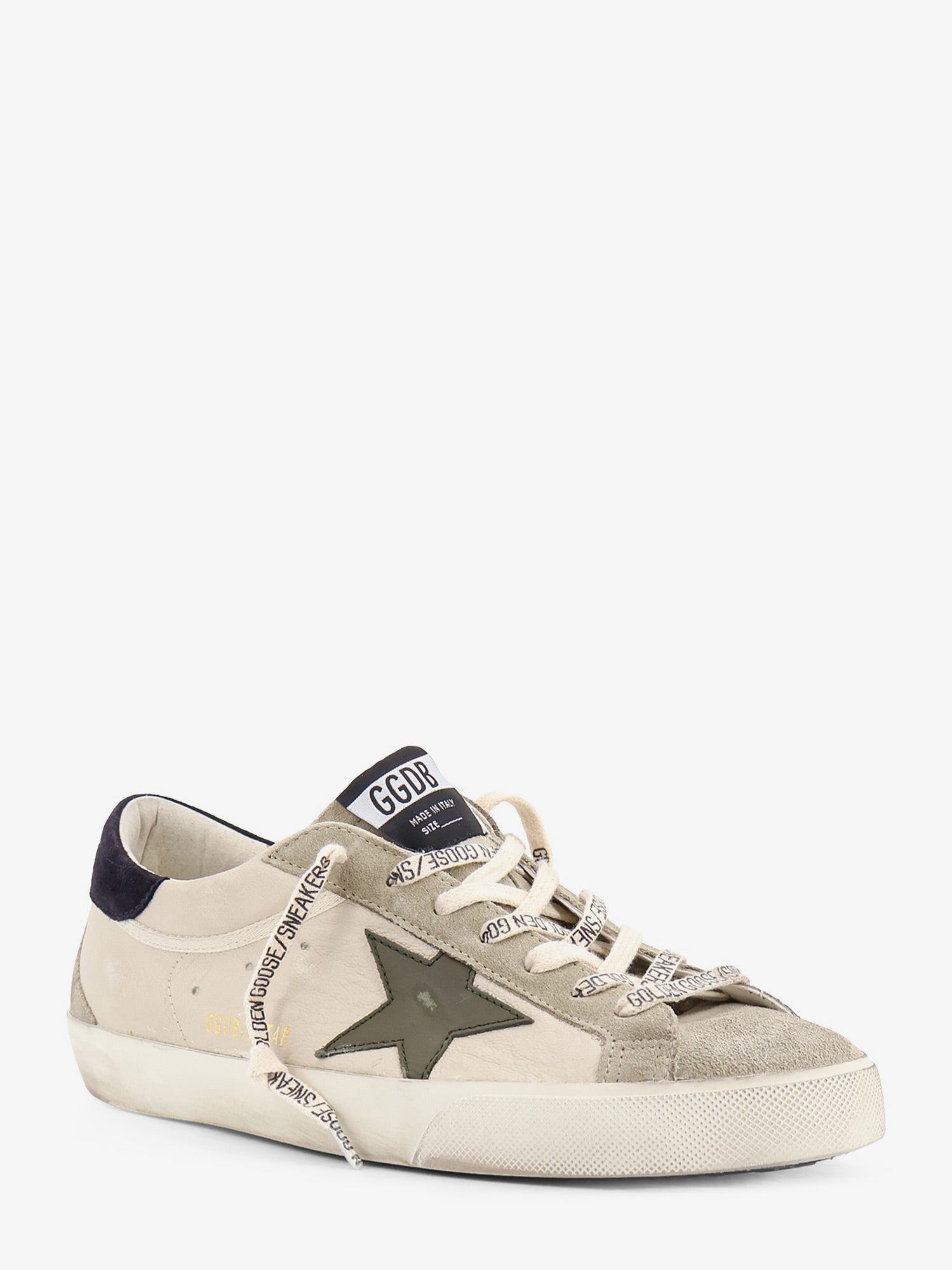 Golden Goose Super-star leather and suede sneakers with iconic side logo, view 2
