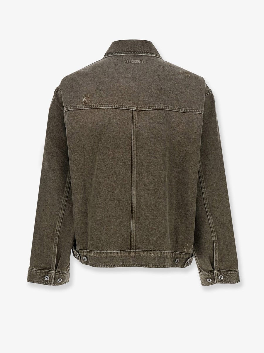 REPRESENT Denim jacket with distressed effect, view 2