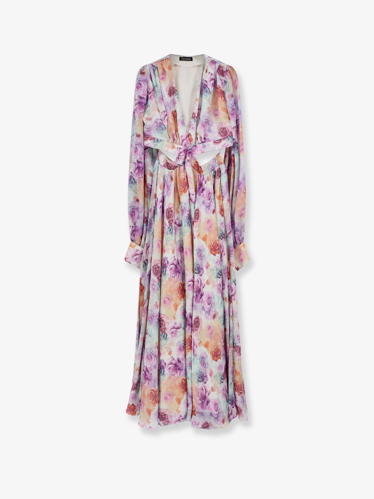 ACTUALEE Long dress with multicolor floral print