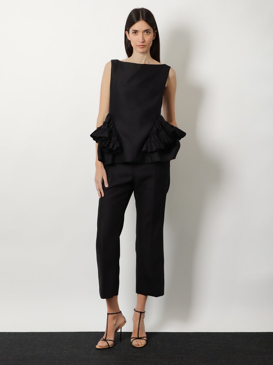 Dries Van Noten Casey wool and silk top, view 2