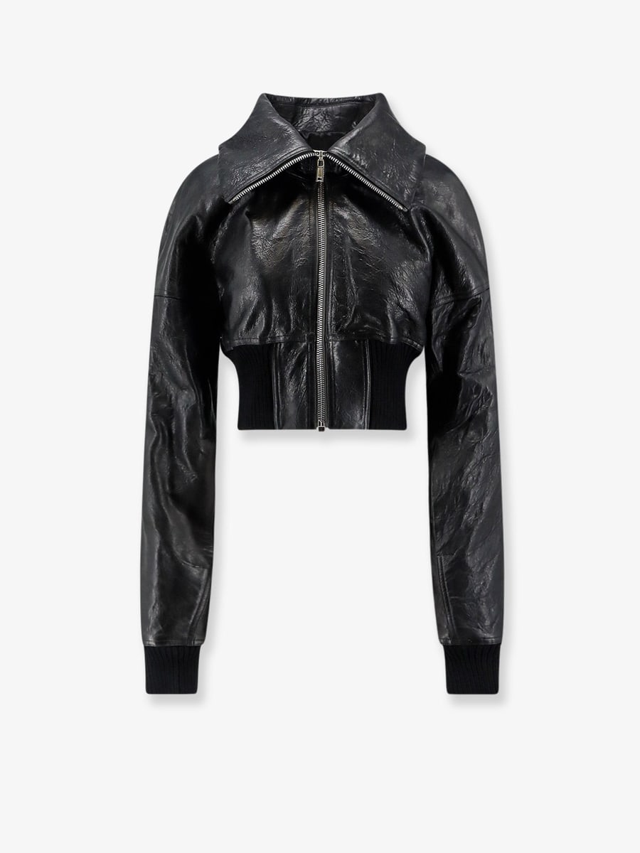 Rick Owens Dracuflight Cropped Leather Jacket