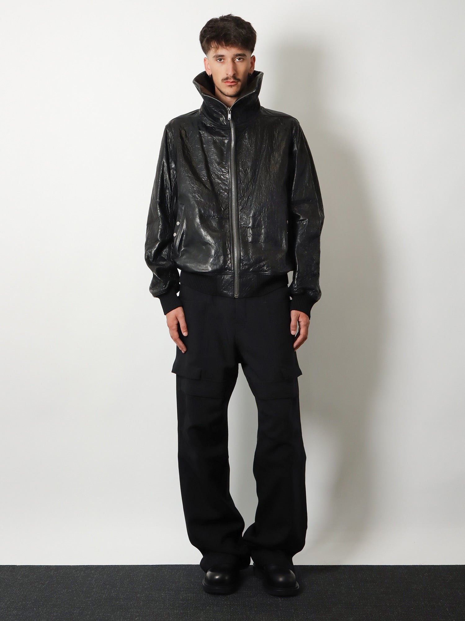 Rick Owens Dracuflight leather jacket, view 2